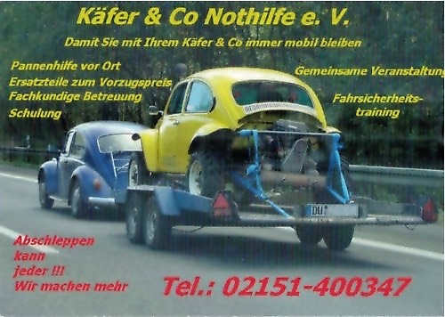 Käfer wird abgeschleppt